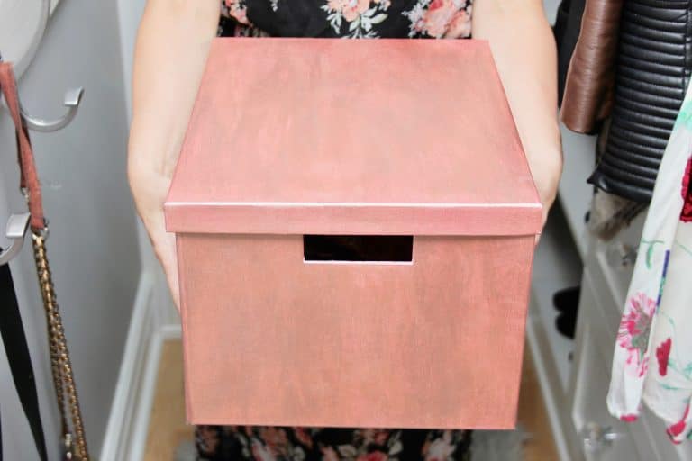 DIY Simple Rose Gold Storage Box Kari Skelton