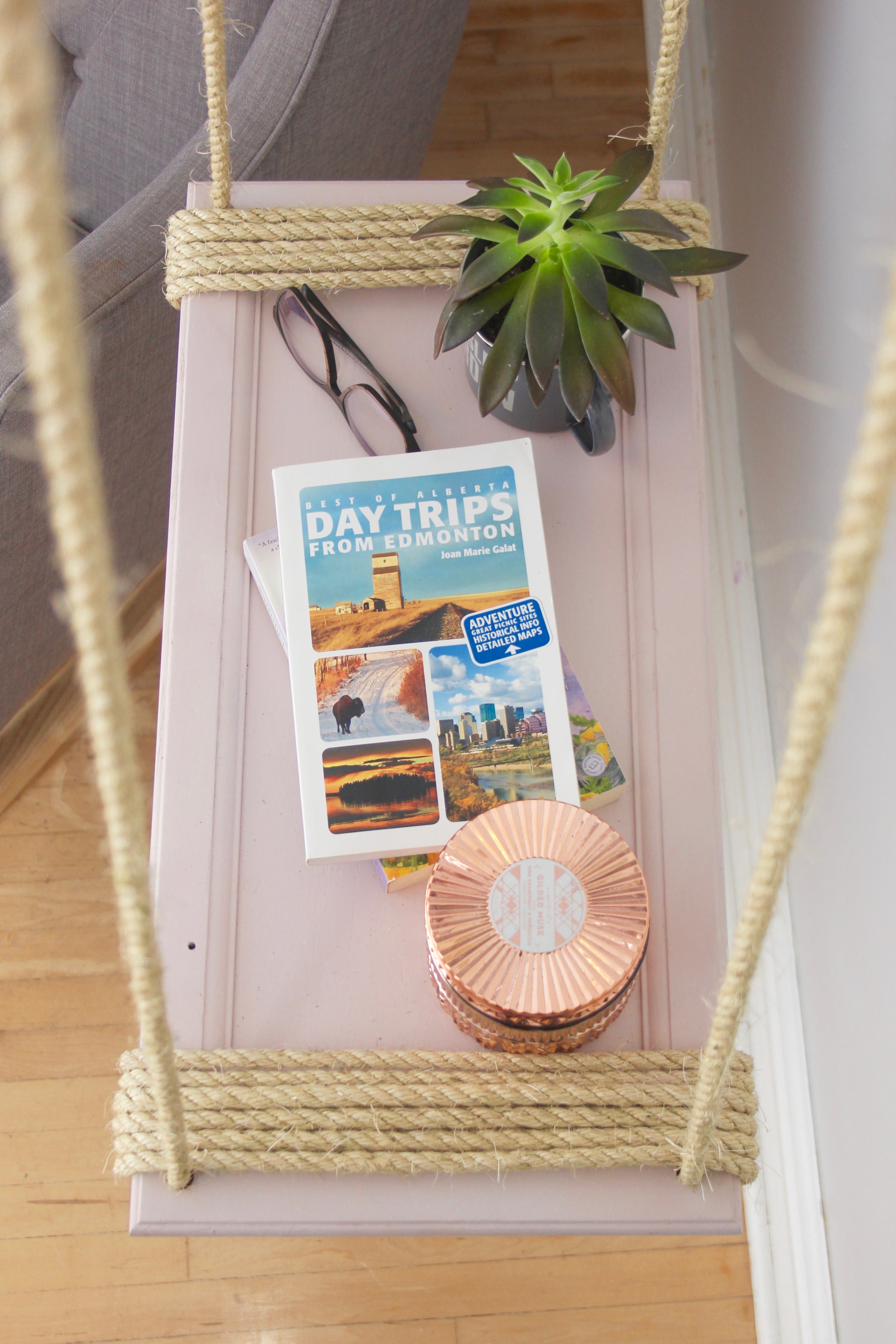 Hanging Bedside Table DIY - Kari Skelton