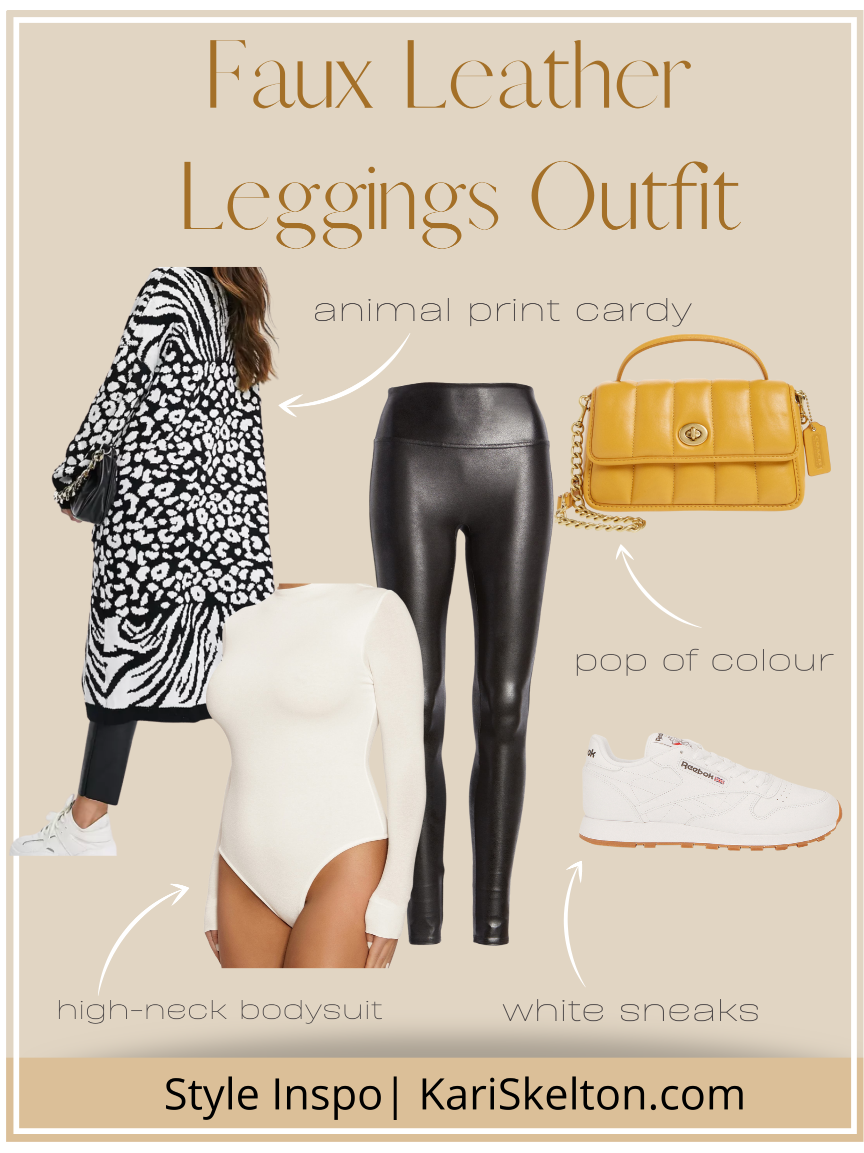 Leather Leggings Weekend Chic Outfit - Affordable French Chic