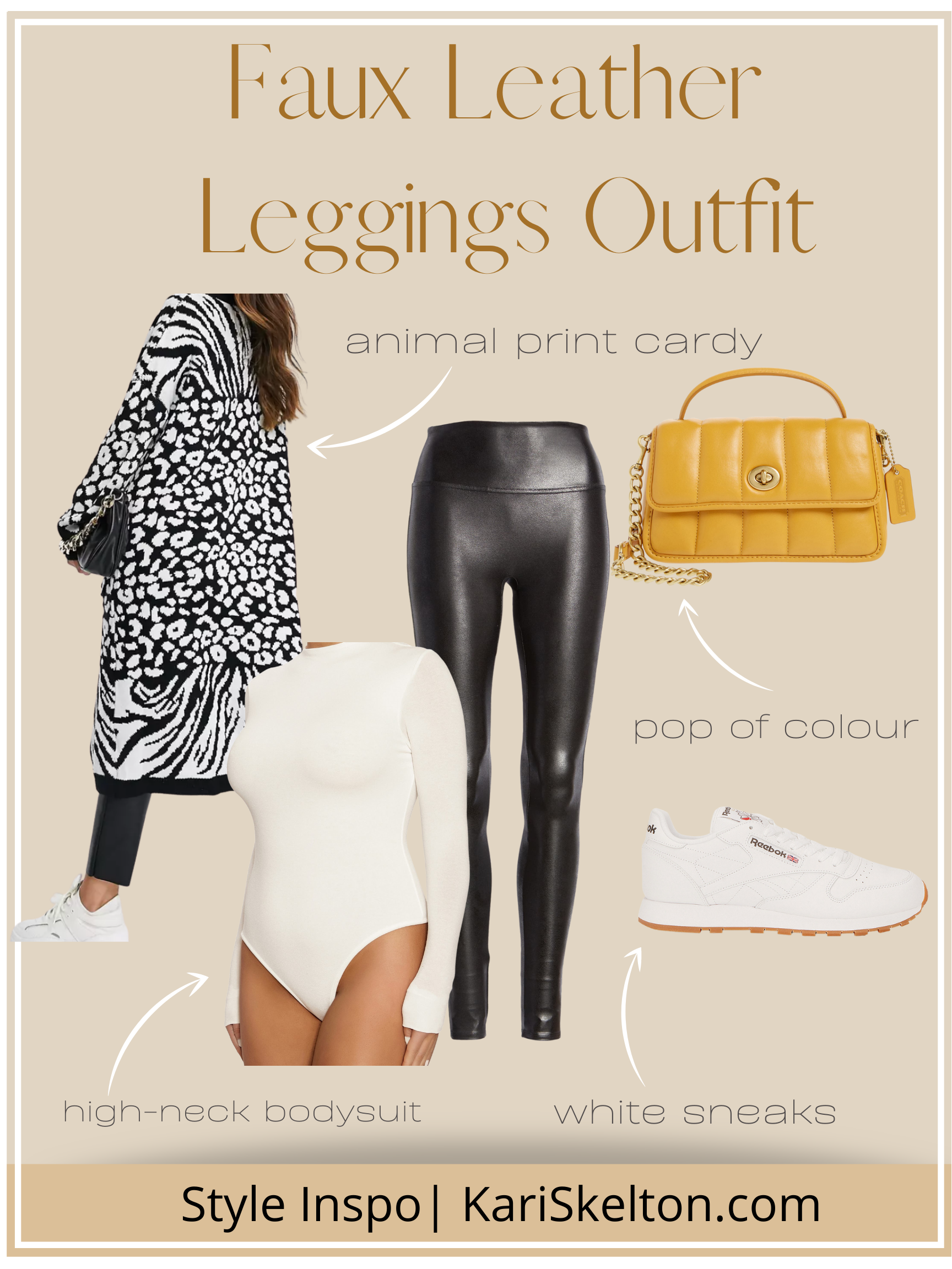 Spanx faux leather leopard - Gem