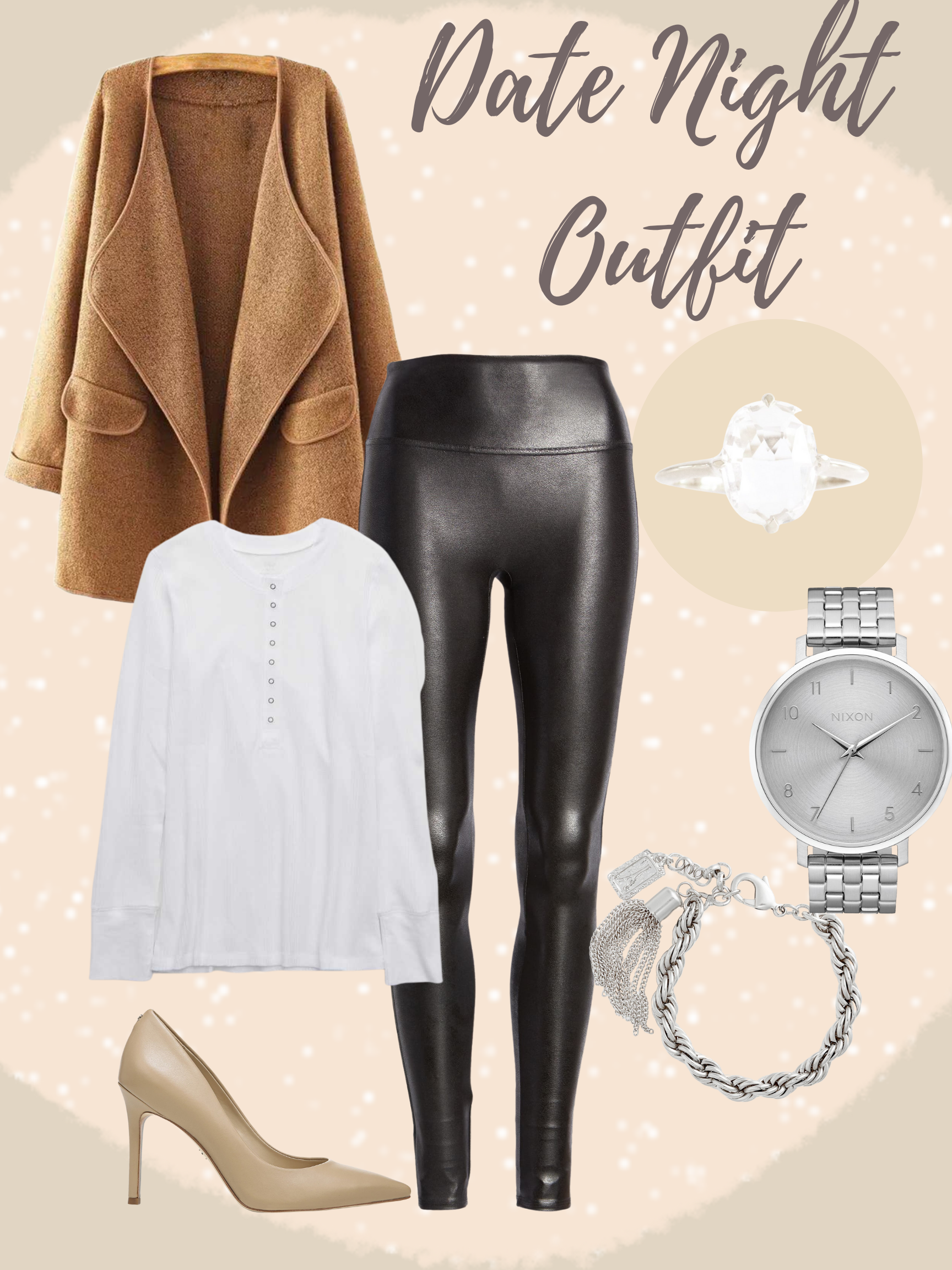 Plus Size Faux Leather Leggings Outfit Ideas - Alexa Webb