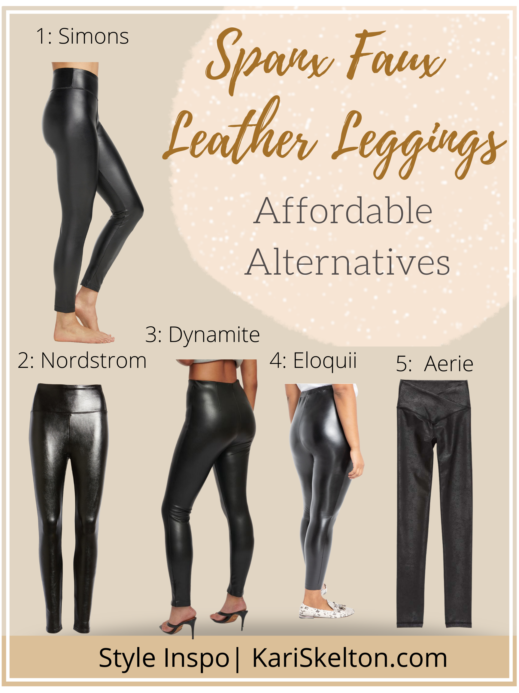 How To Style Spanx Faux Leather Leggings - Kari Skelton
