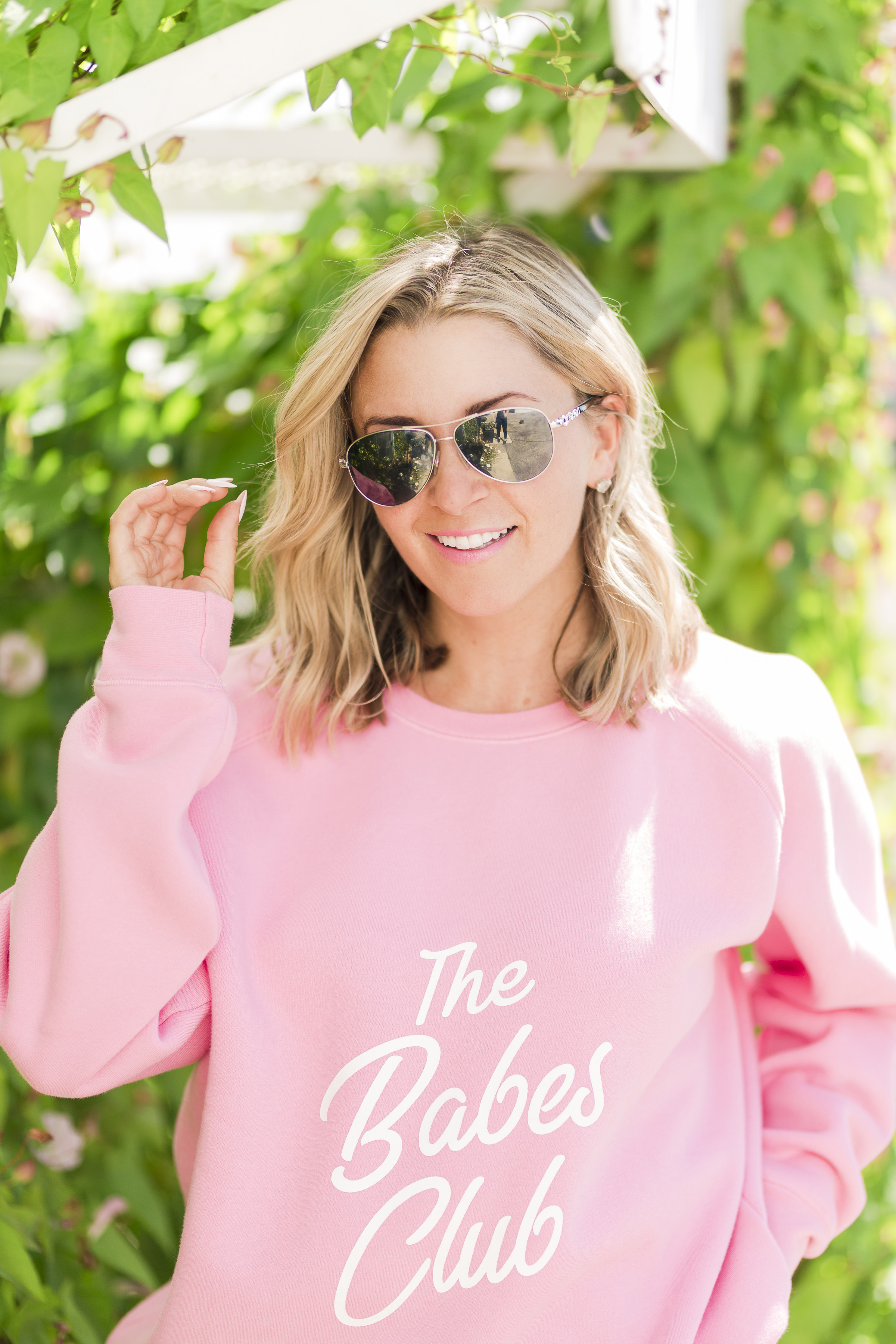 Candy Pink Babes Club Sweatshirt - Kari Skelton