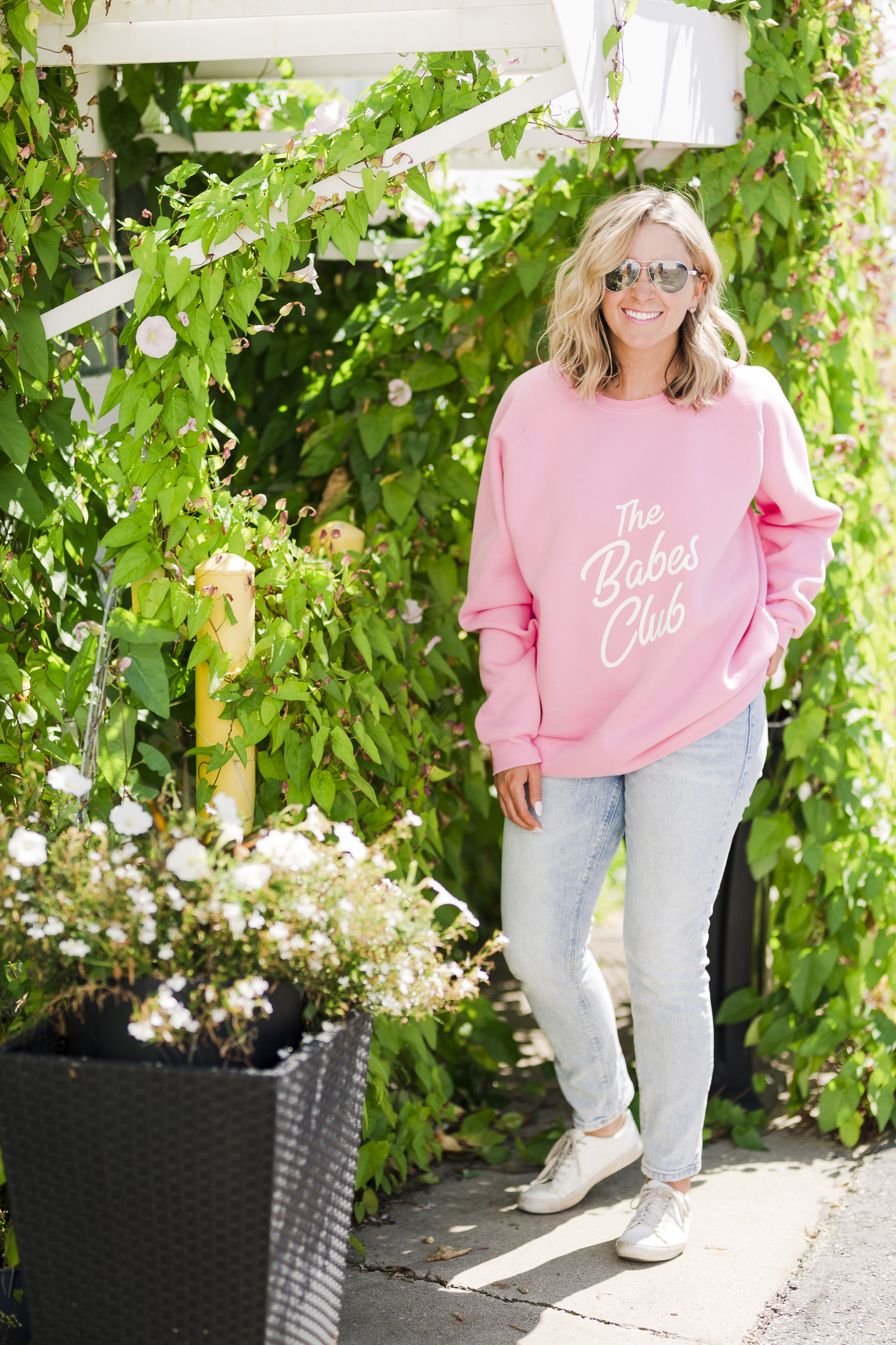 Candy Pink Babes Club Sweatshirt - Kari Skelton