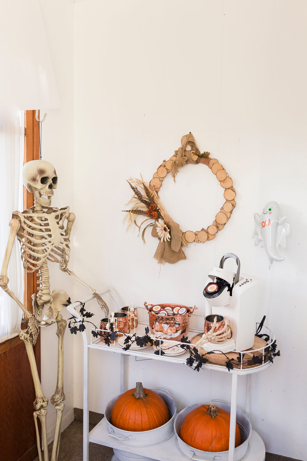 spooky chic Halloween coffee cart-1