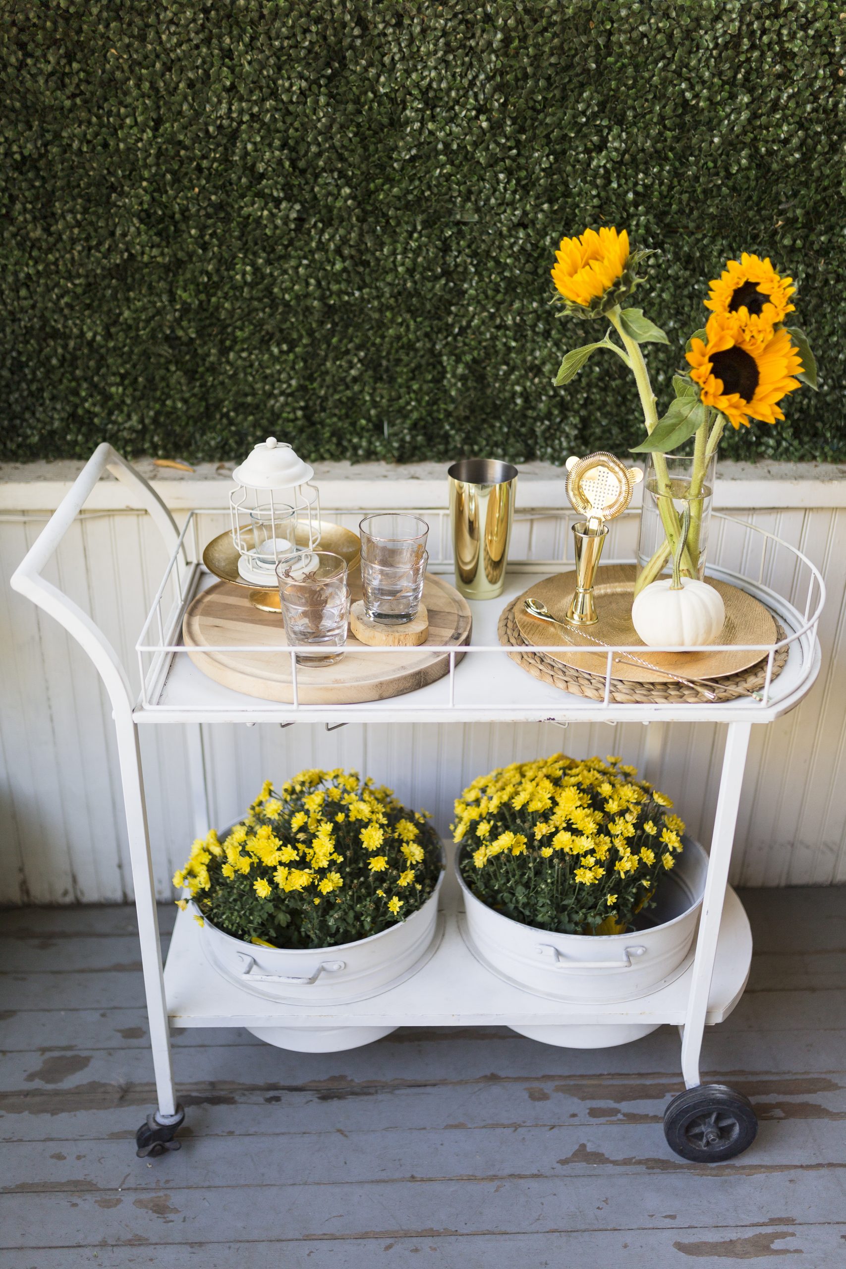 style your cocktail cart for fall-1