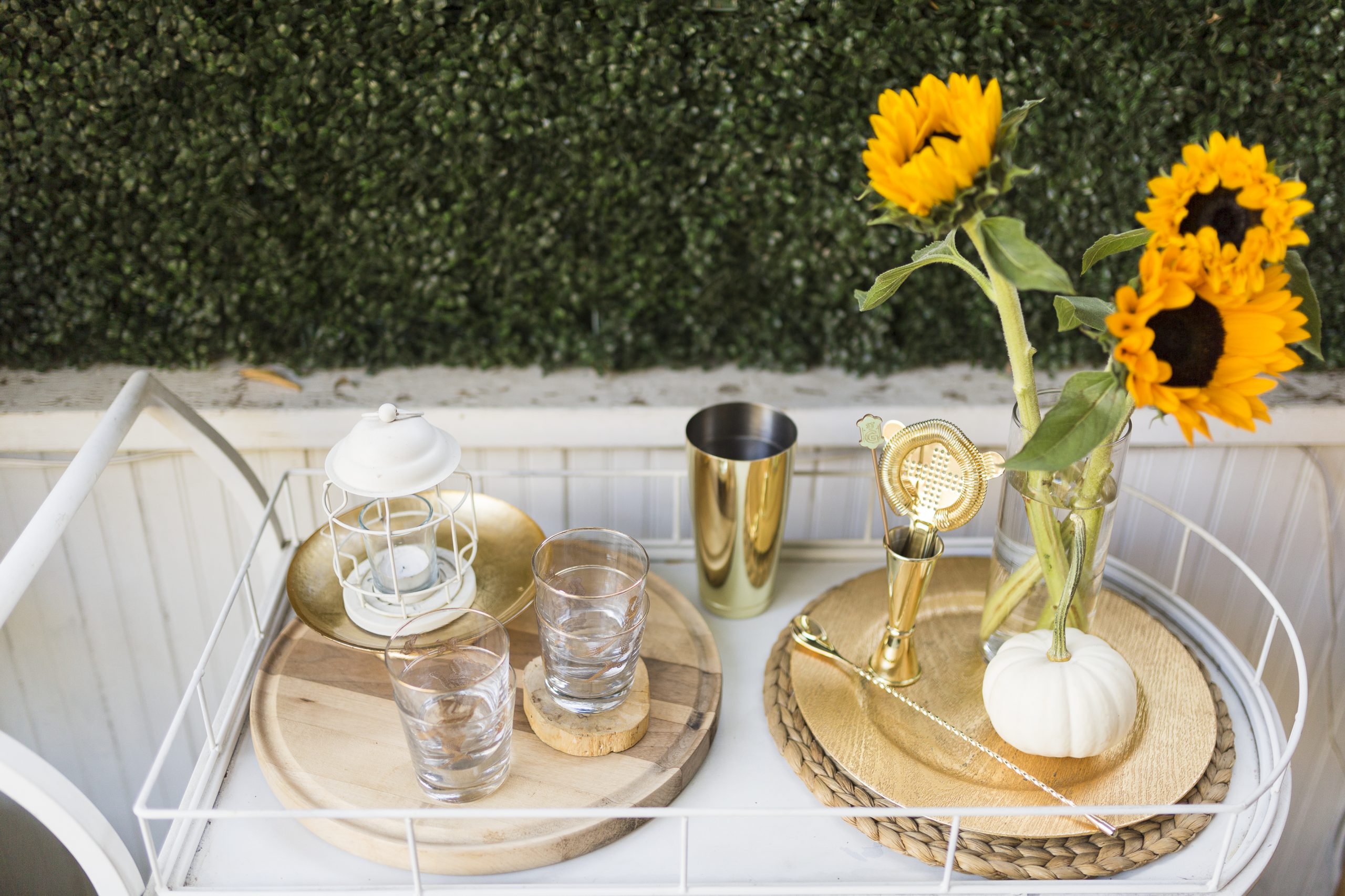 style your bar cart for fall-3