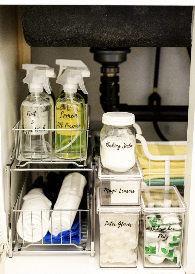 How To Organize Under Your Kitchen Sink - Kari Skelton