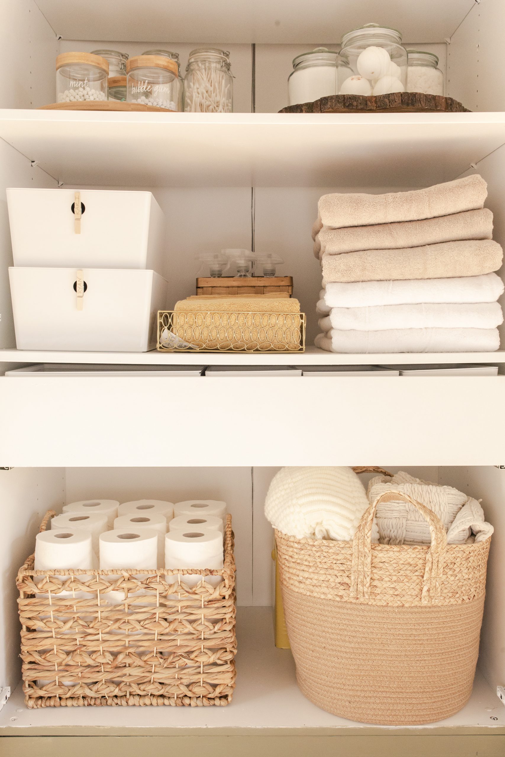 Linen Closet Makeover Organization with IKEA Trofast - Garrison Street  Design Studio