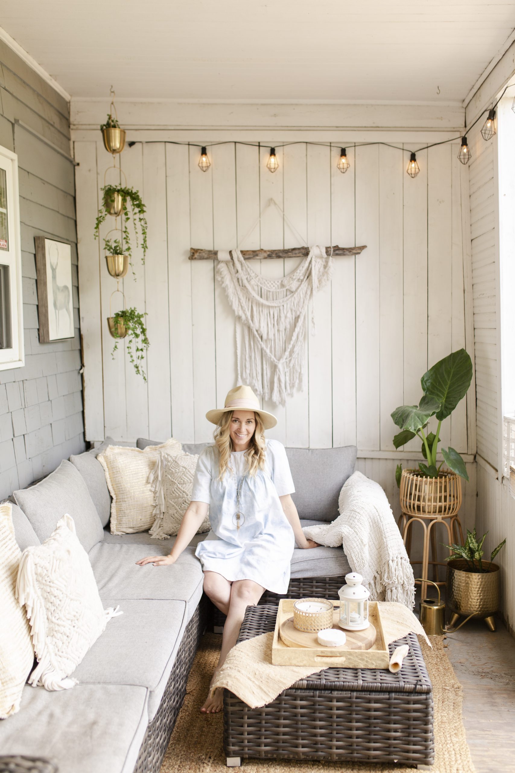 Image of a beachy boho patio